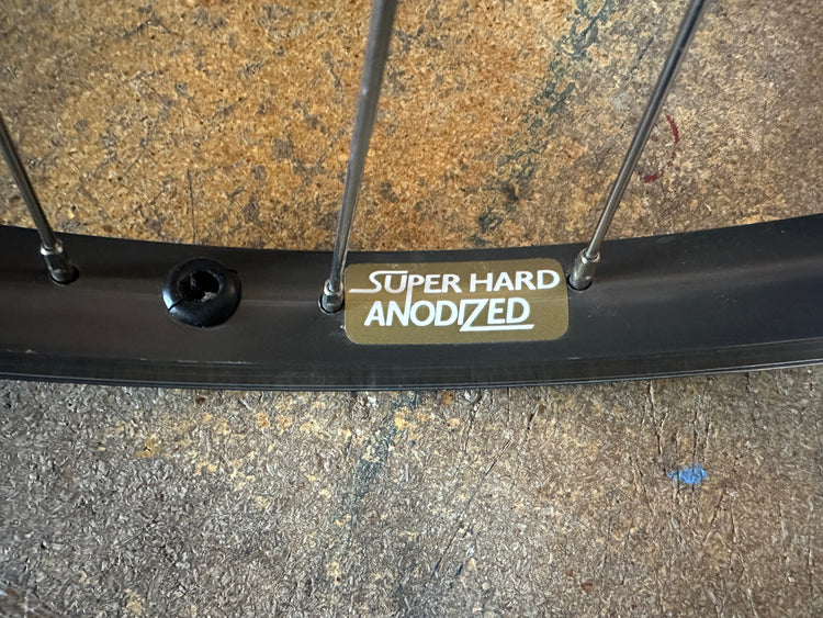 Vintage Araya 26" Wheelset with XT Hubs - Super Hard Anodized - Uniglide