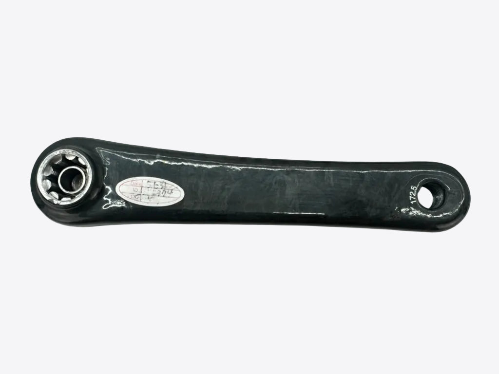 Bicycle crank arm on a white background