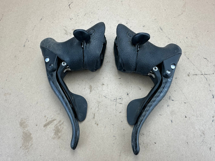Campagnolo Chorus 10 Speed Shifters Set Carbon Fiber - Missing Bar Clamps