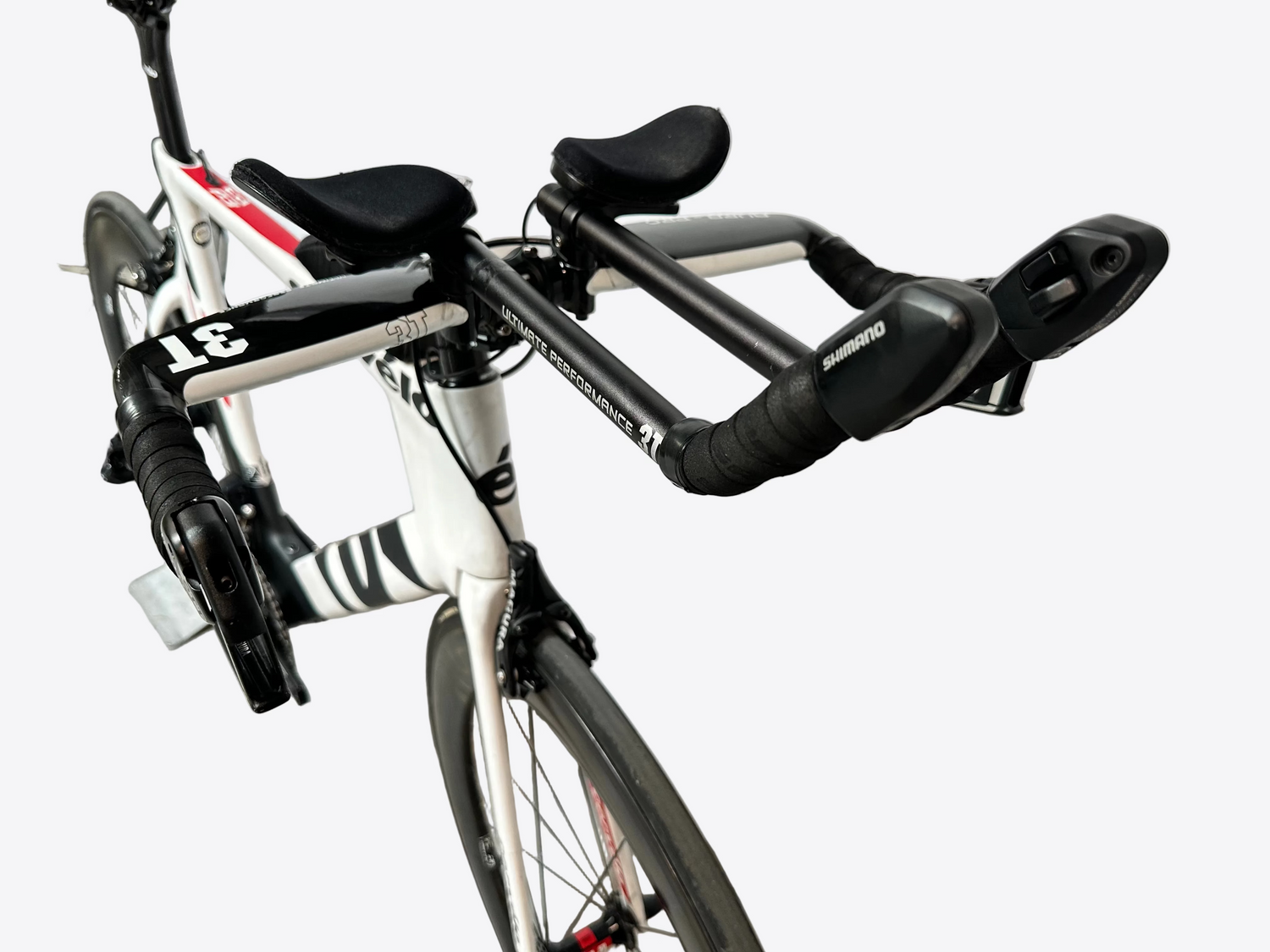 Bicycle with a black bike rack on a blurred background