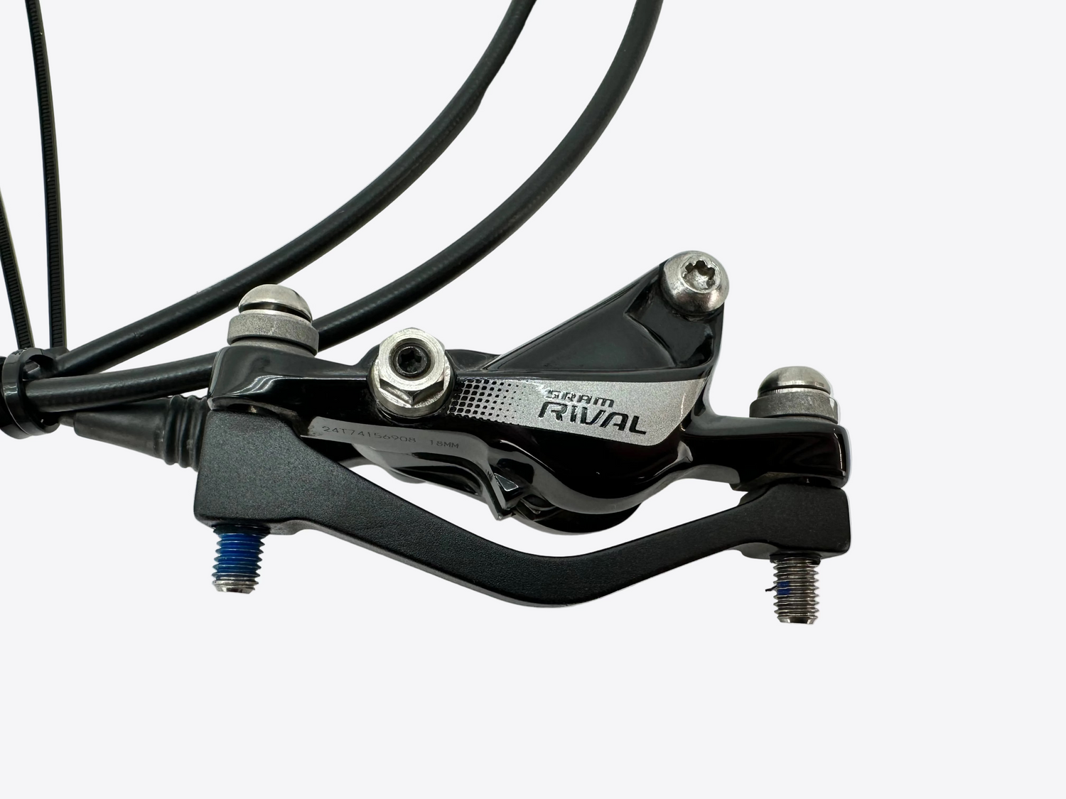 Bicycle brake mechanism with 'SRAM Rival' branding on a white background