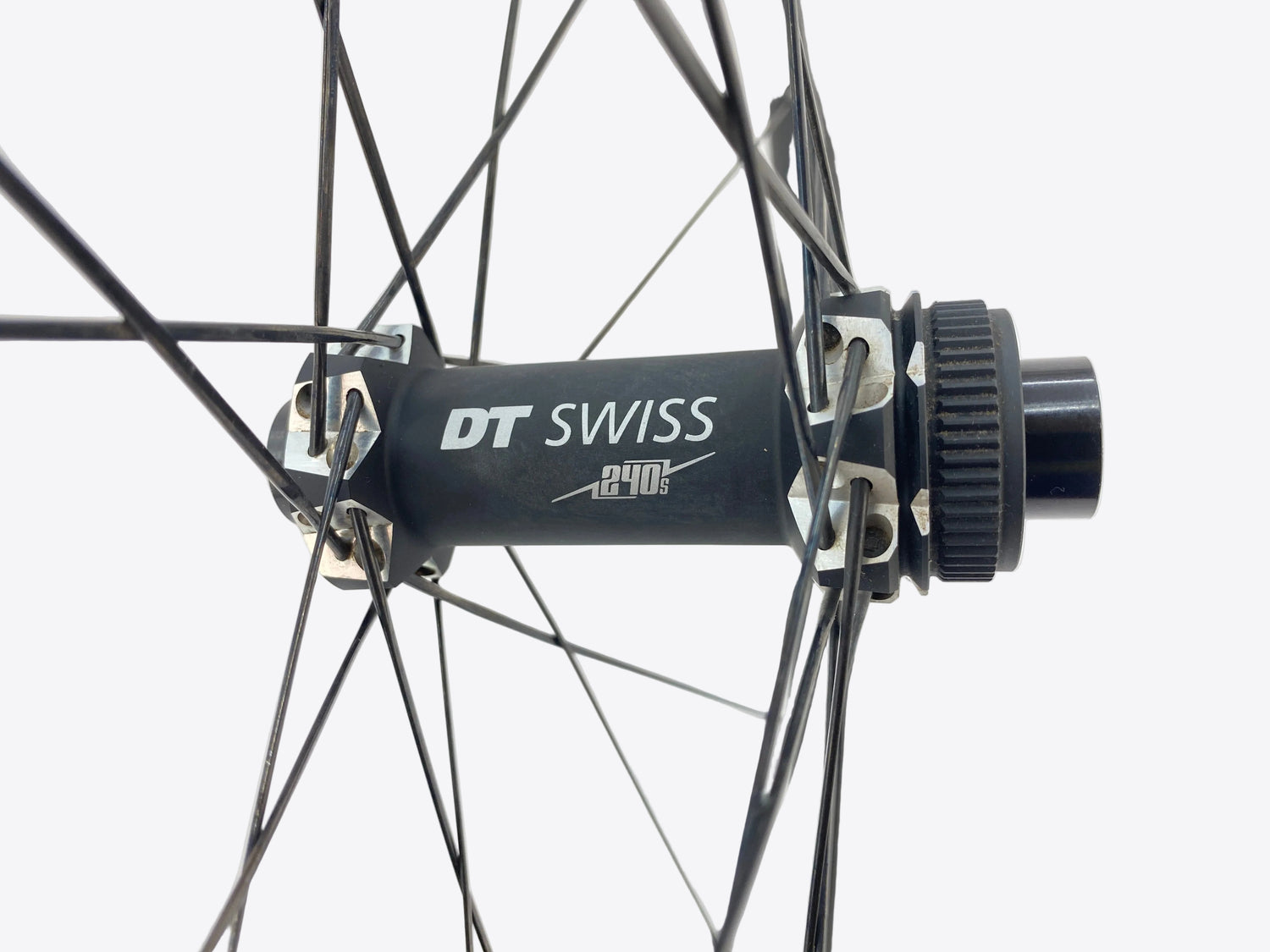close up of the front hub