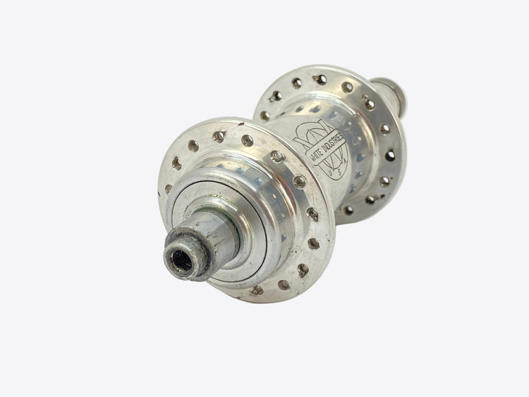 left side of the rear hub
