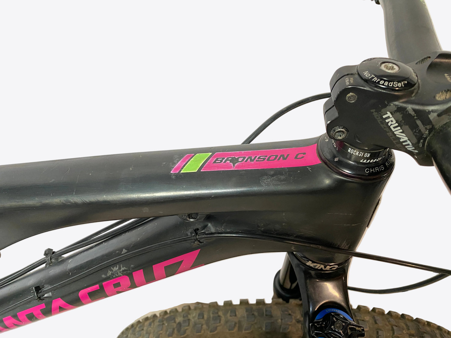 close up of the model name