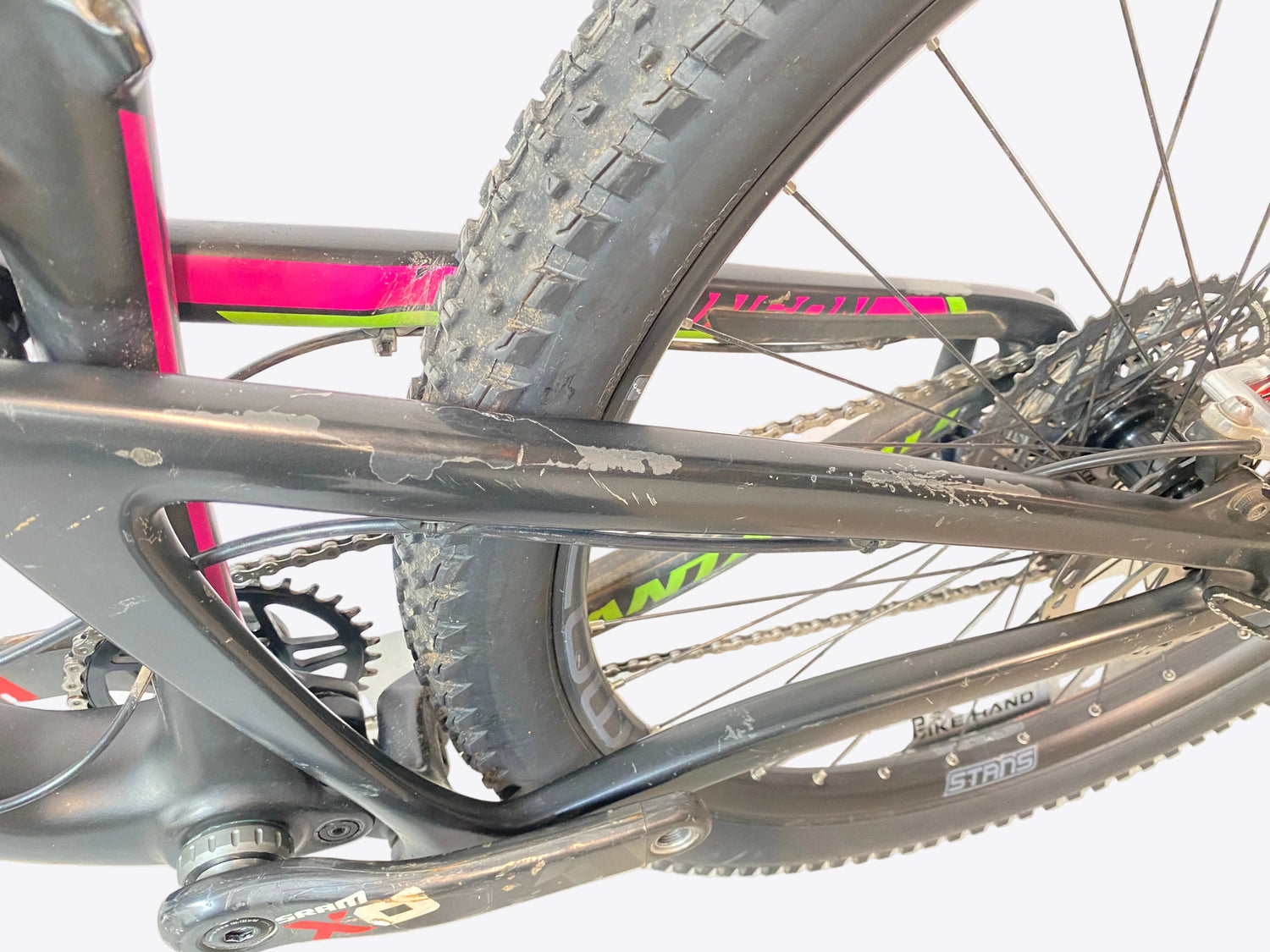 view of the left seat stay