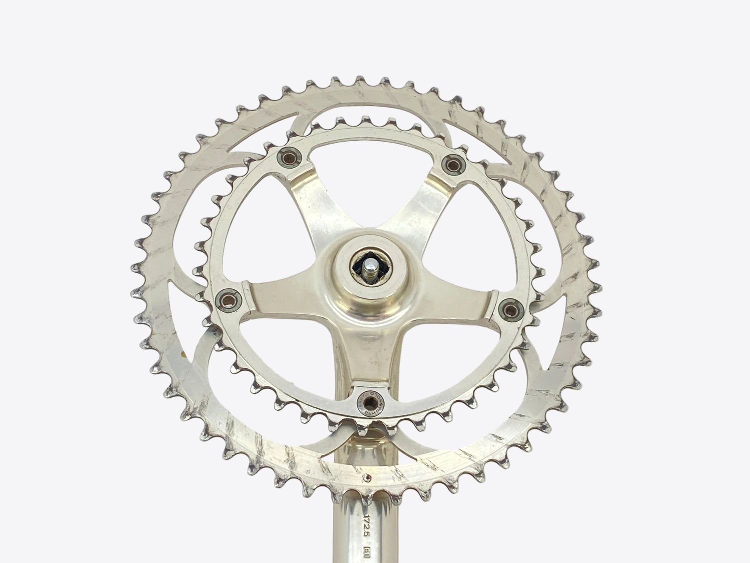 backside view of the chainrings