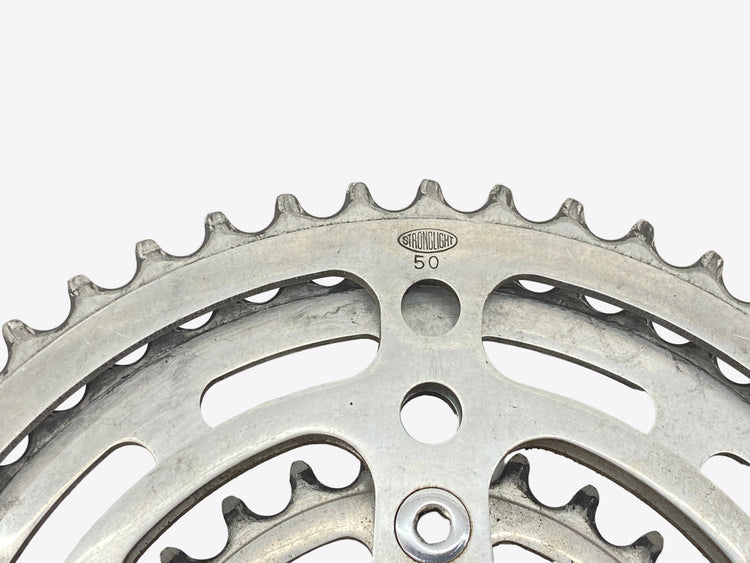 close up of the chainrings