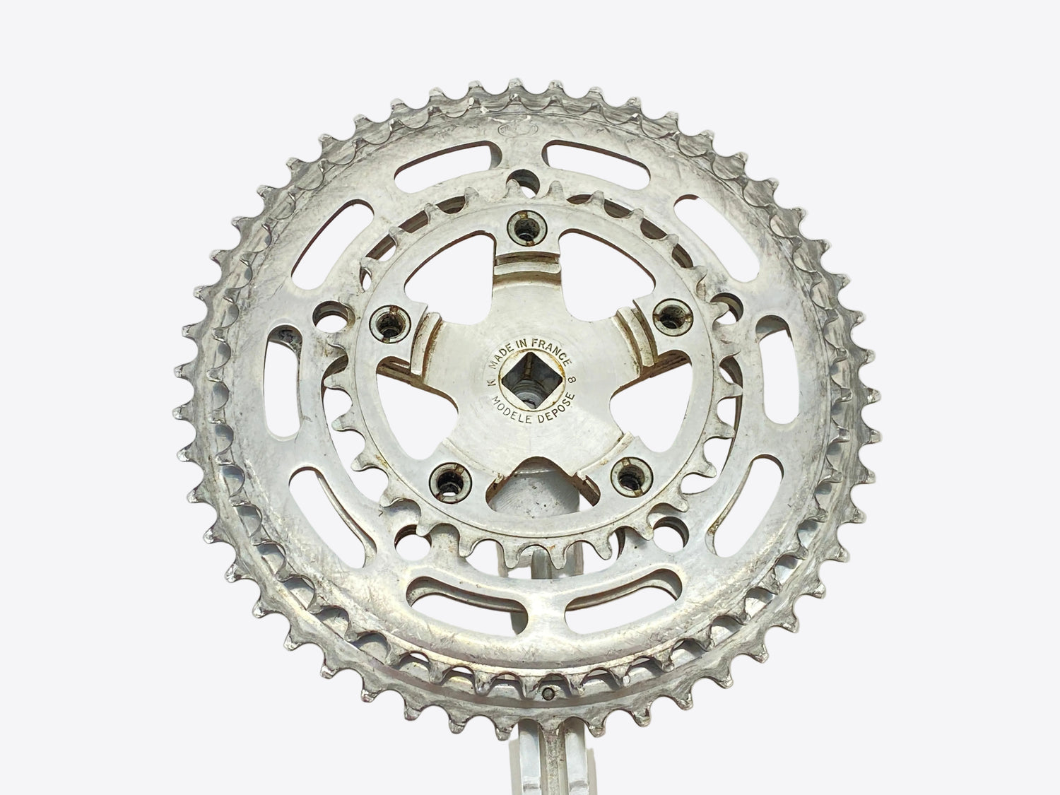 backside of the chainrings