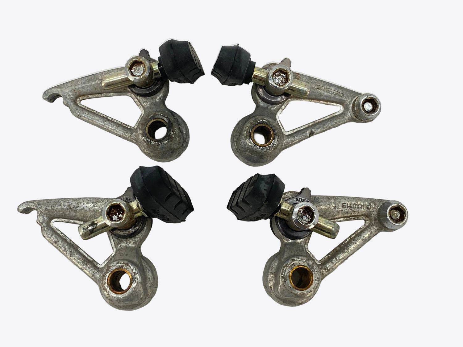 close up of the brake arms