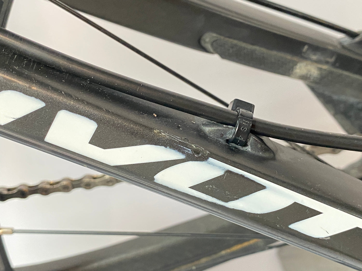 small scratch on left seat stay