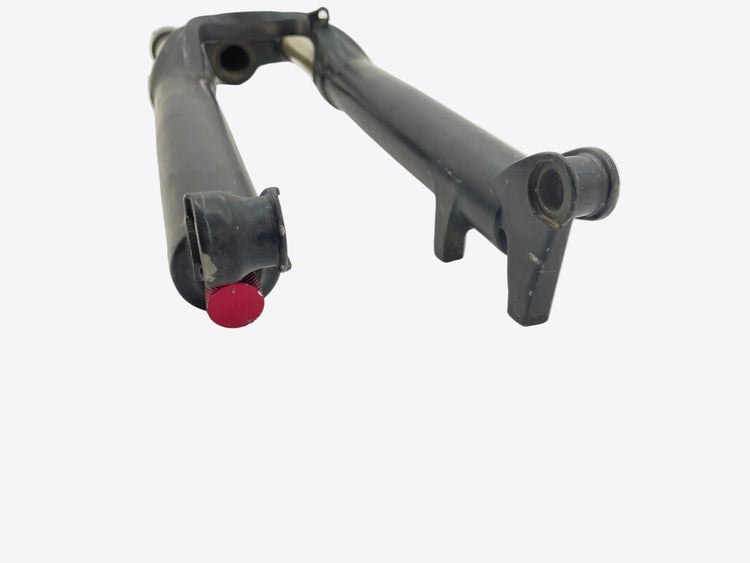 underside view of the fork legs