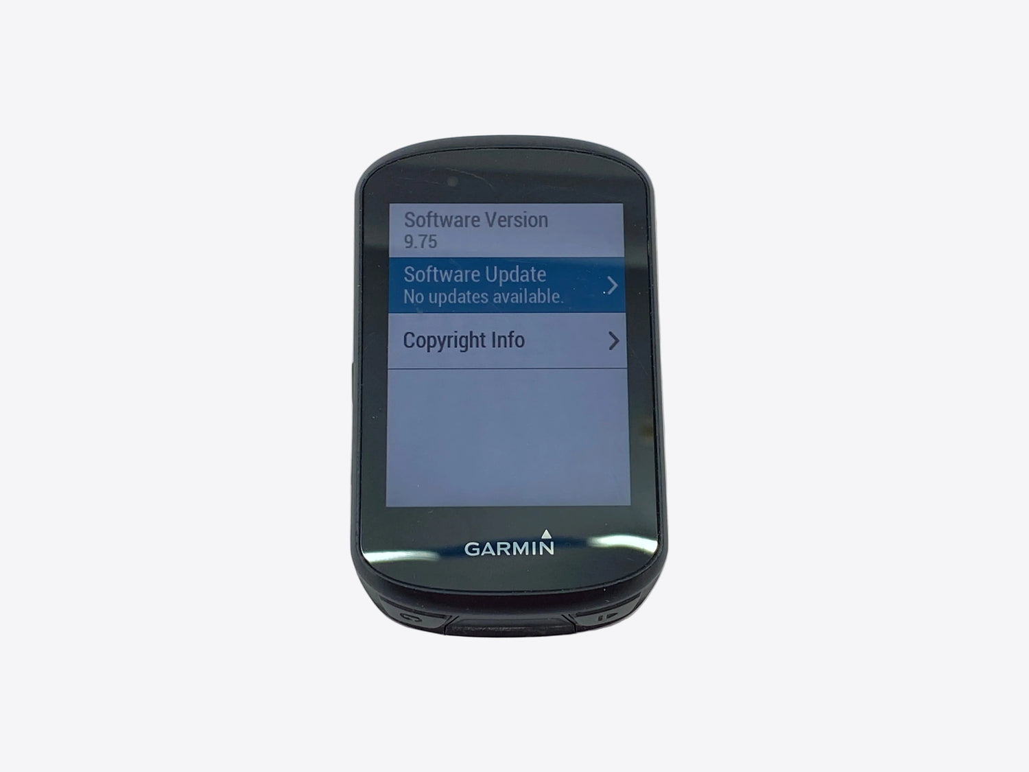 software version screen