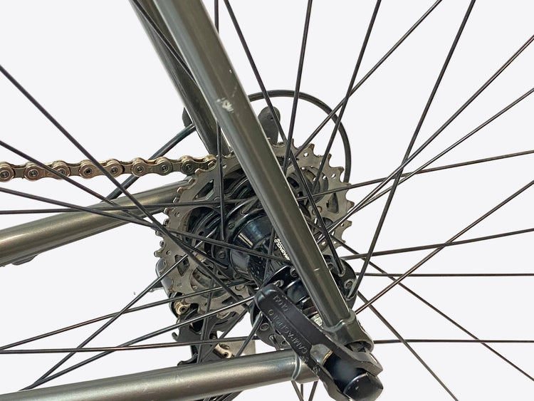close up of the left seat stay