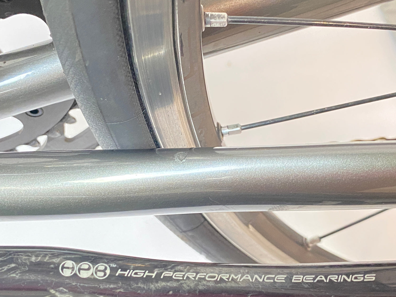 paint chip on the left chain stay