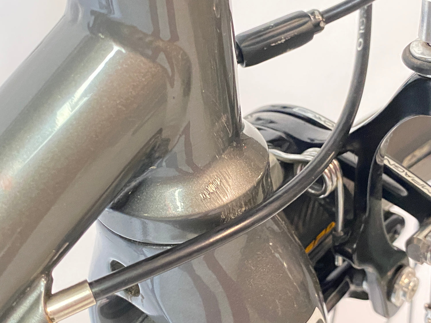 close up of the head tube