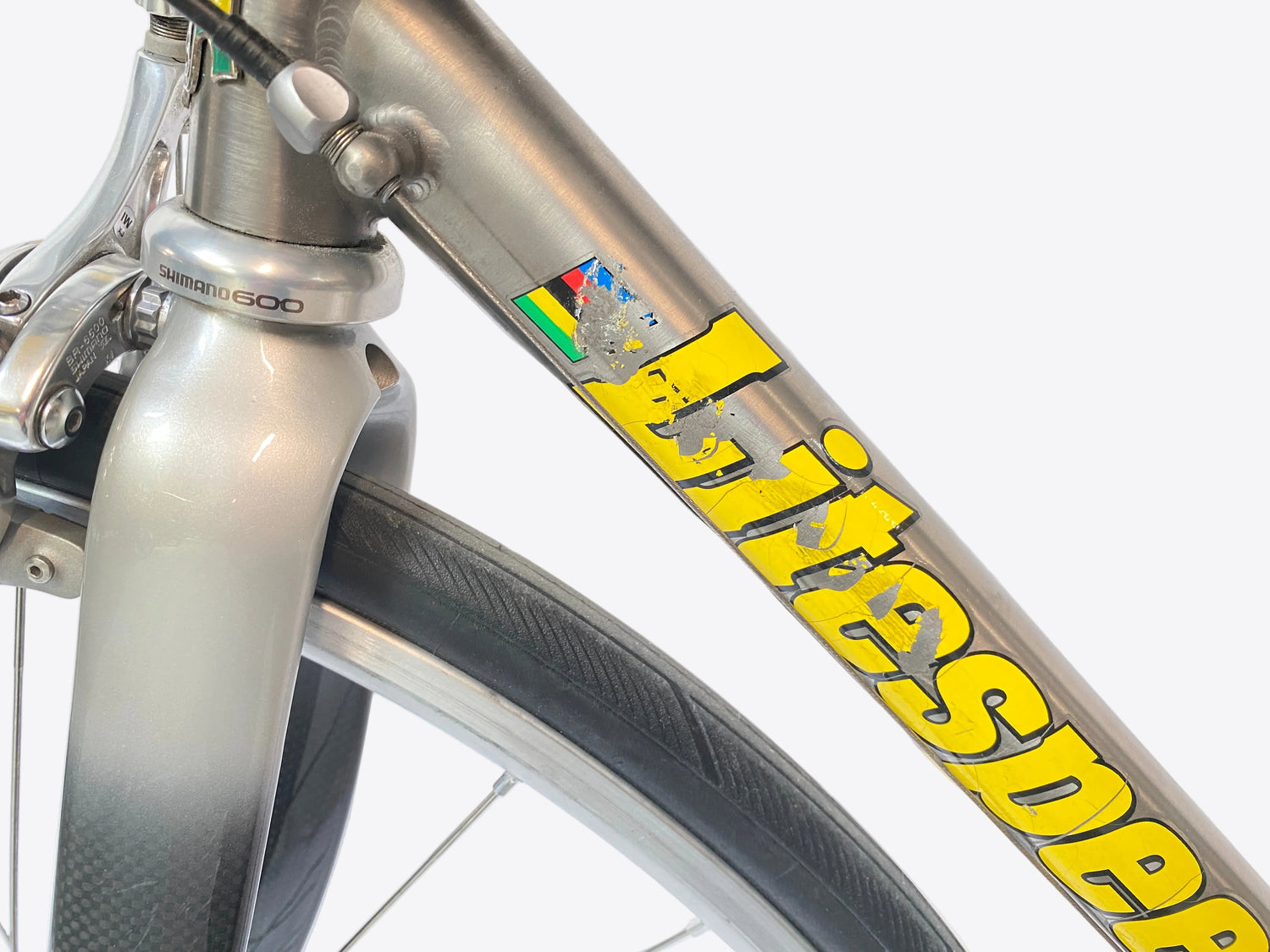 left side of the down tube