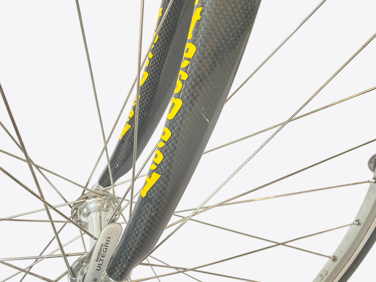 close up of the left fork leg