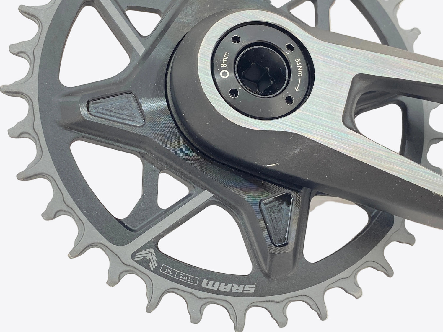 close up of the crank arm