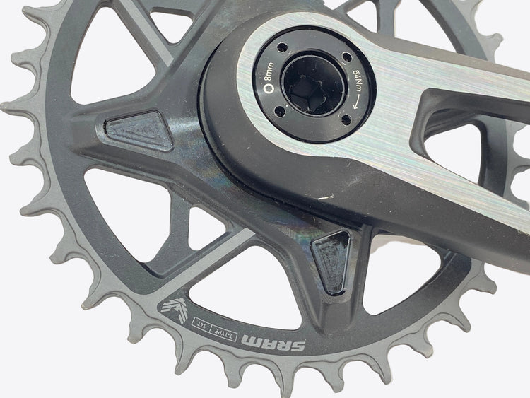 close up of the crank arm