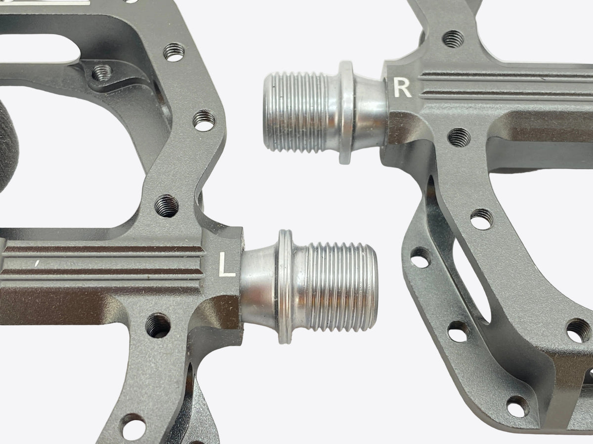 close up of the pedal threads