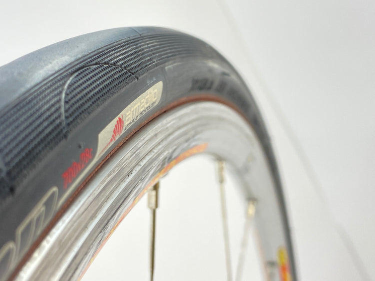 close up of the brake track
