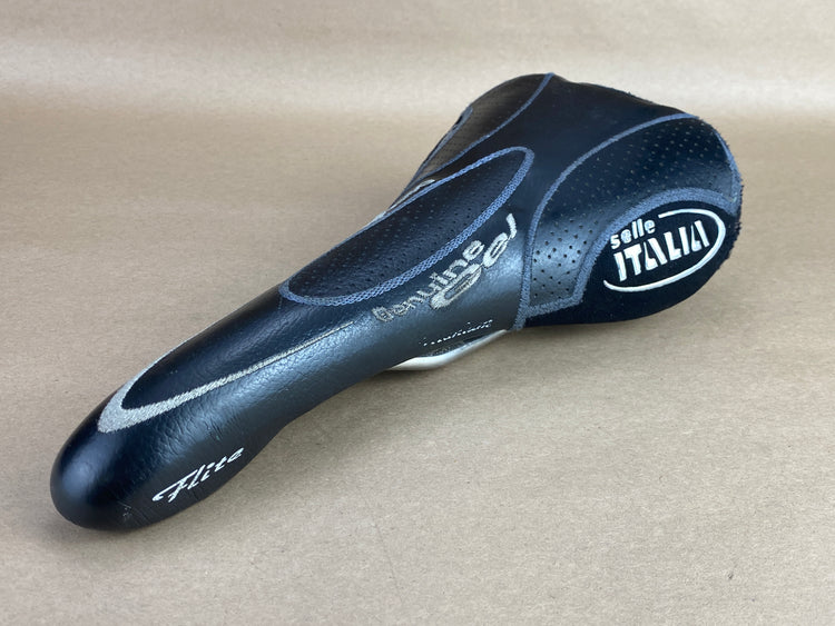 Selle Italia Flite Gel Leather Saddle Titanium Rails