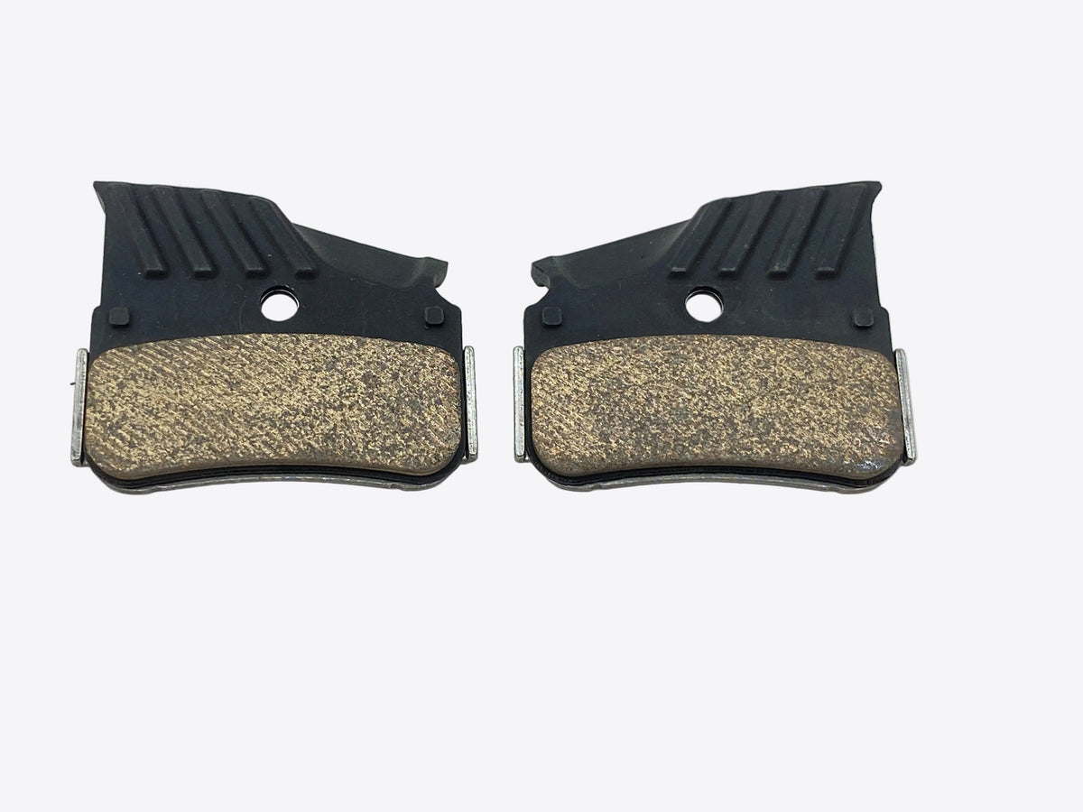 close up of the brake pads