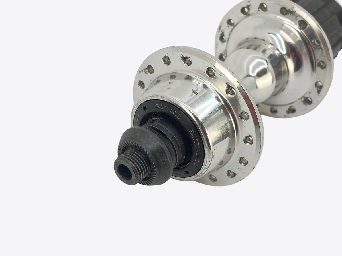 close up of the left rear axle end