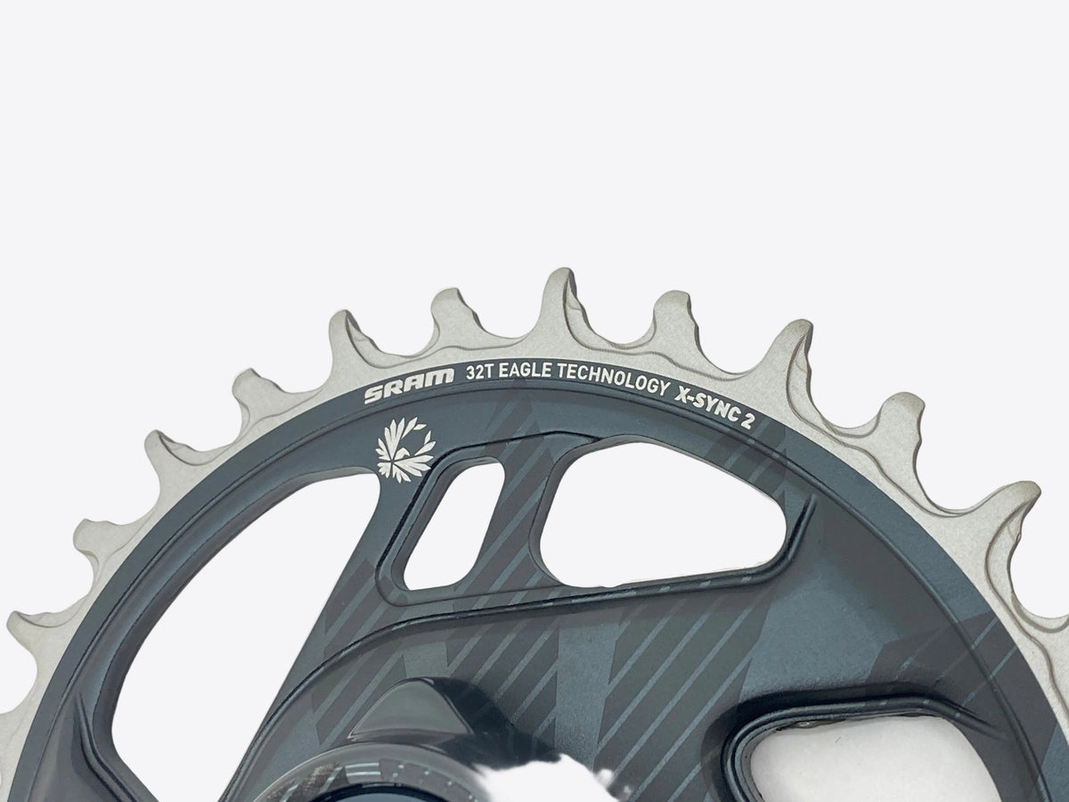 close up of the chainring
