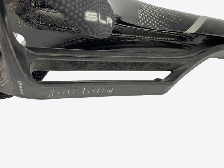 close up of the saddle rail
