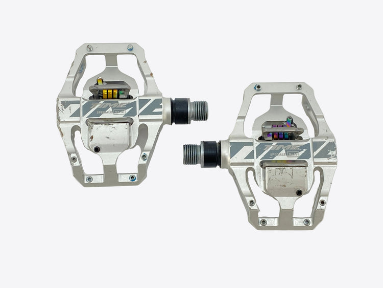 underside view of the pedals