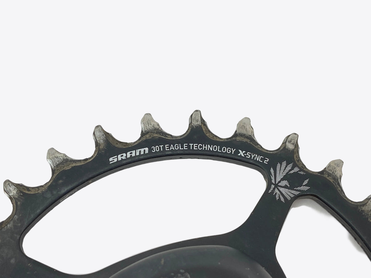 close up of the chainring