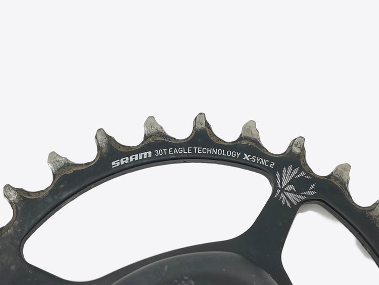 close up of the chainring