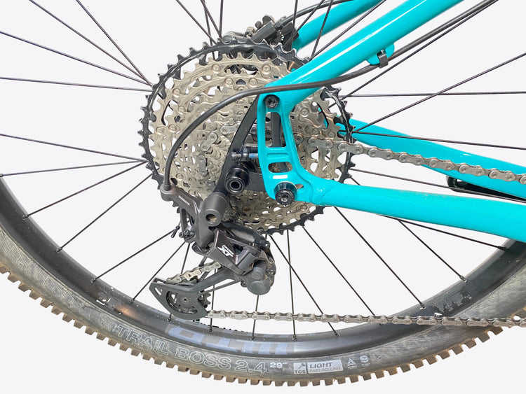 view of the derailleur and cassette
