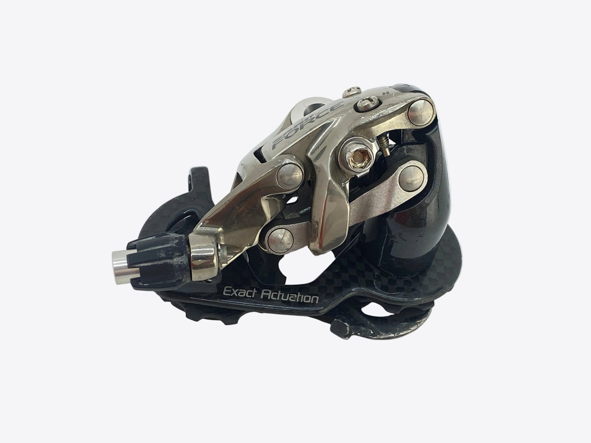 underside view of the derailleur
