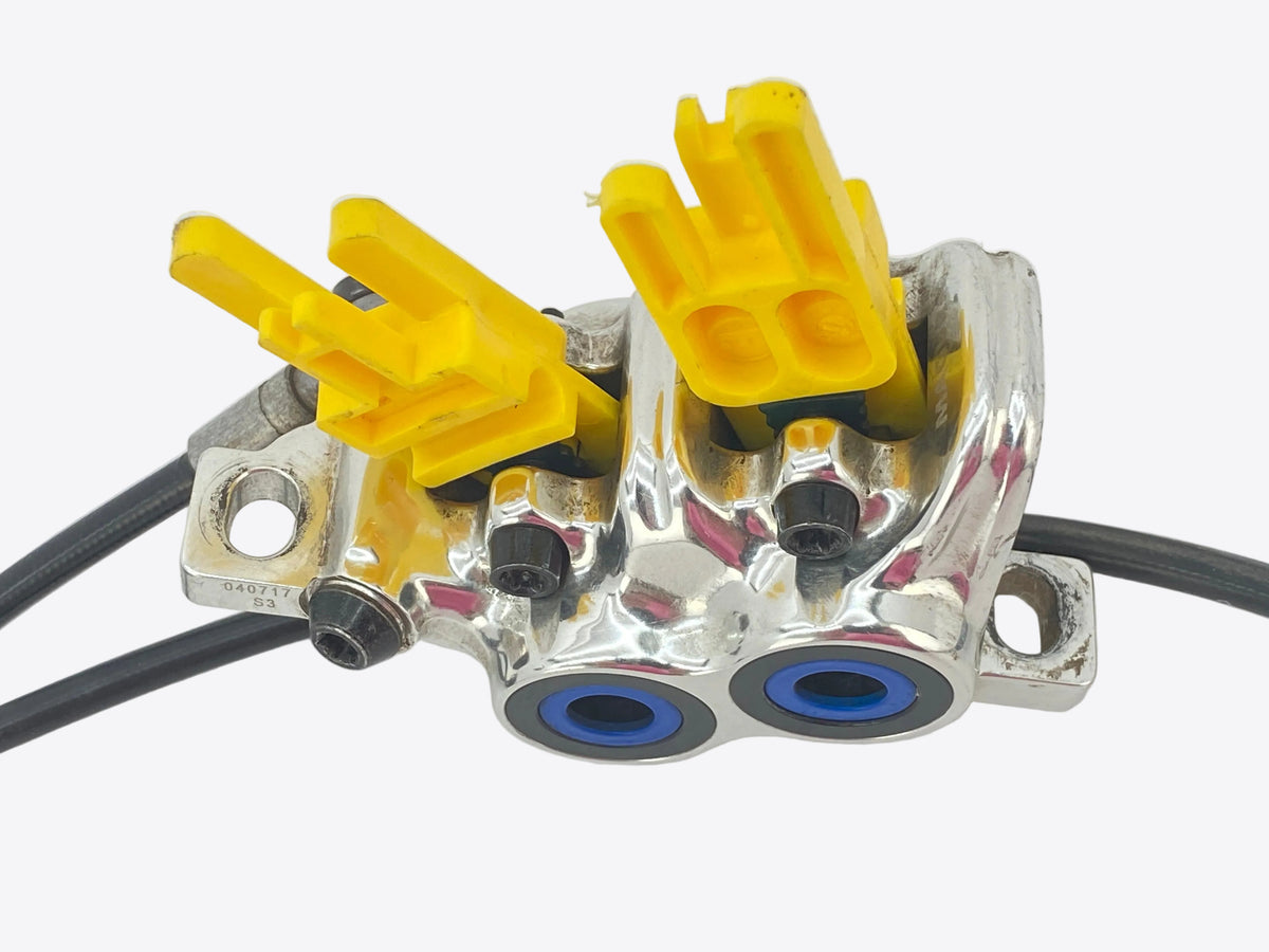 top view of the front caliper