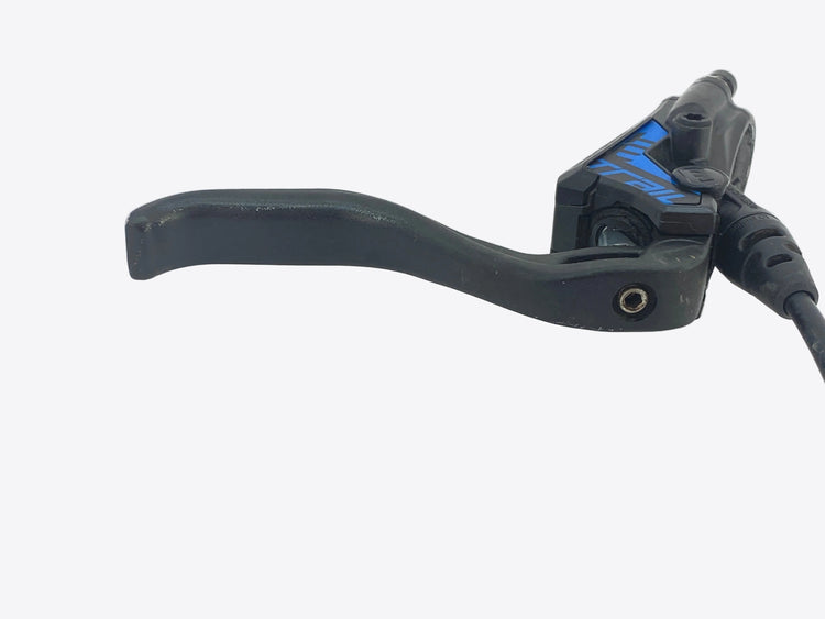 close up of the rear aluminum lever