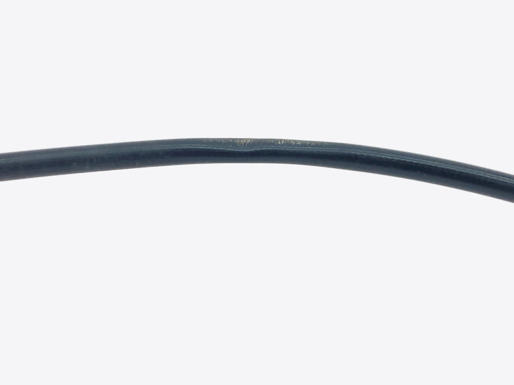 close up of the compressed brake line