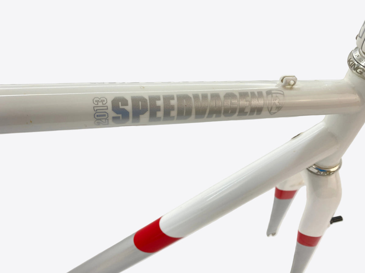 close up of the top tube label