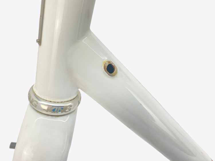 close up of the down tube wire entry