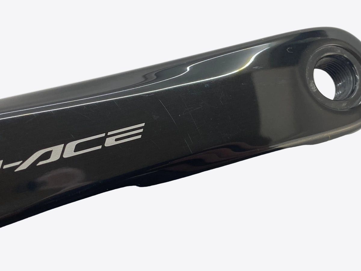 barely visible scratches on face of left crank arm