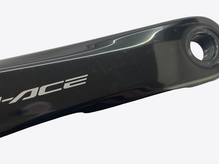 barely visible scratches on face of left crank arm