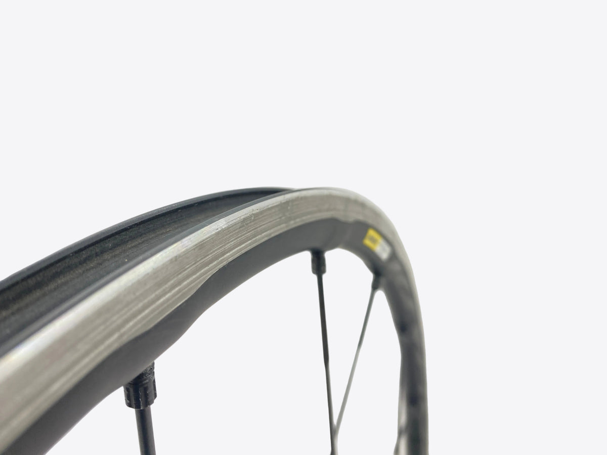 close up of the brake track
