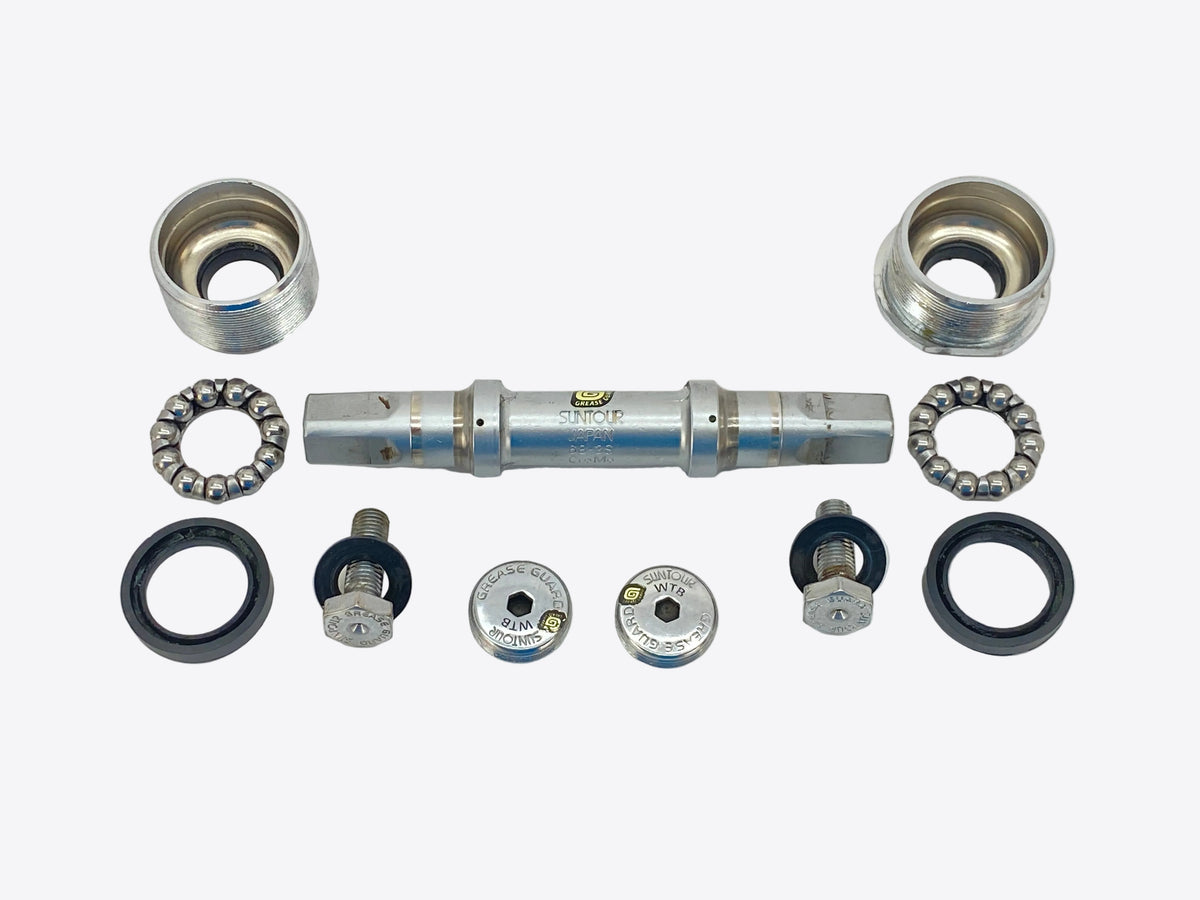 view of all the bottom bracket parts