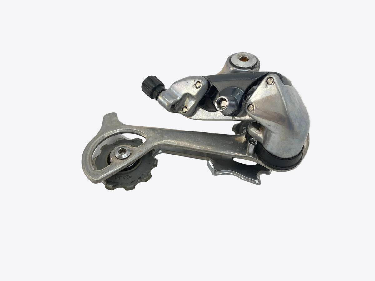 underside view of the rear derailleur