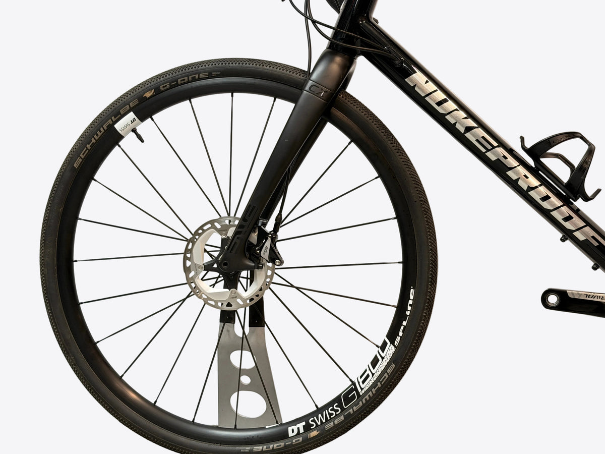 nukeproof gravel bike front left side