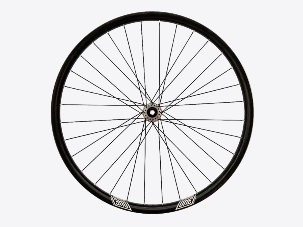 carbon wheel with silver hub