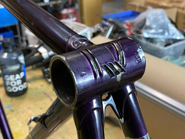 Vintage Steel Lugged Daccordi Original Frame 54 Purple