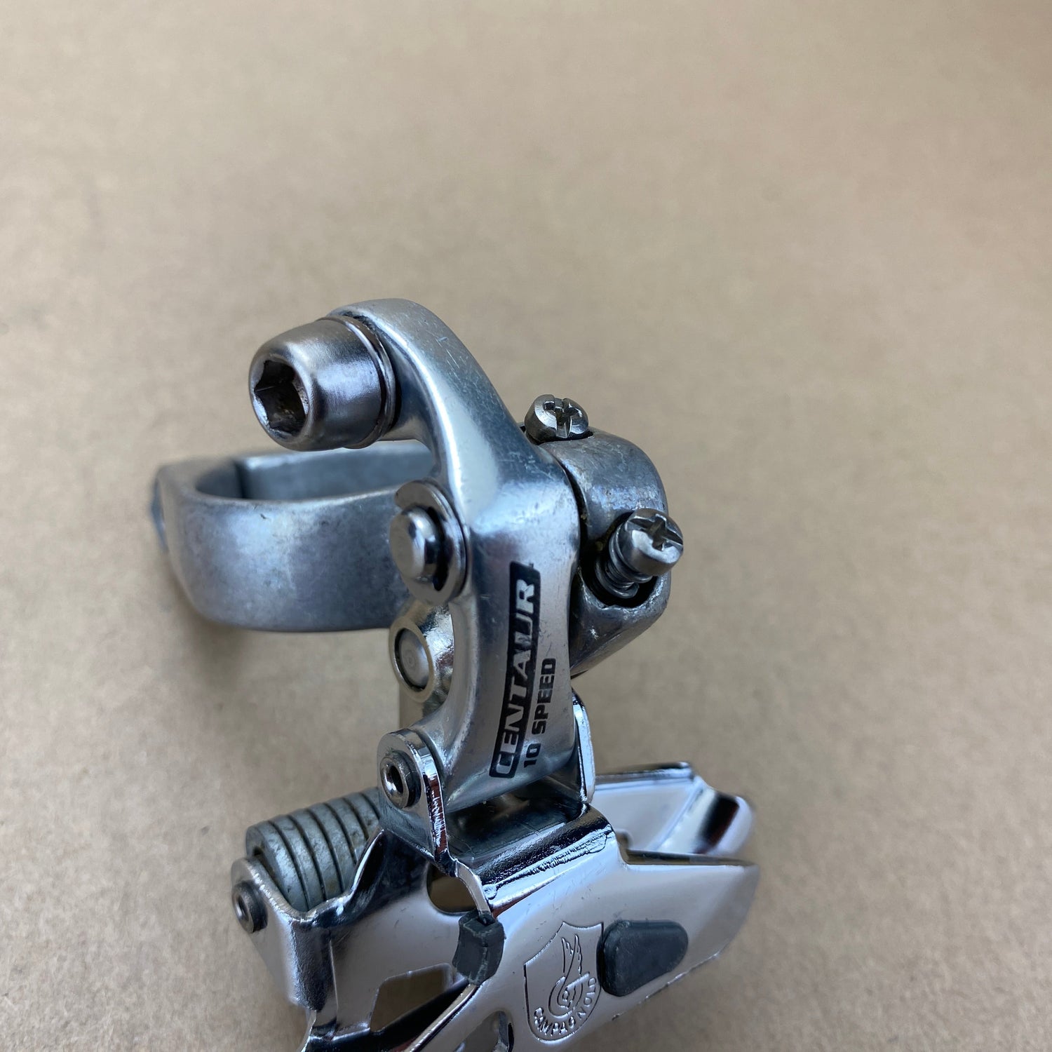close up of the derailleur arm