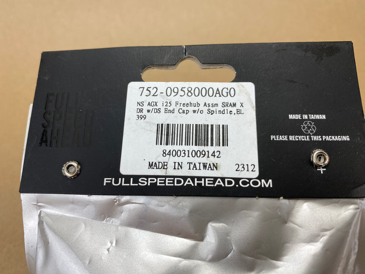 Close up of part number and upc